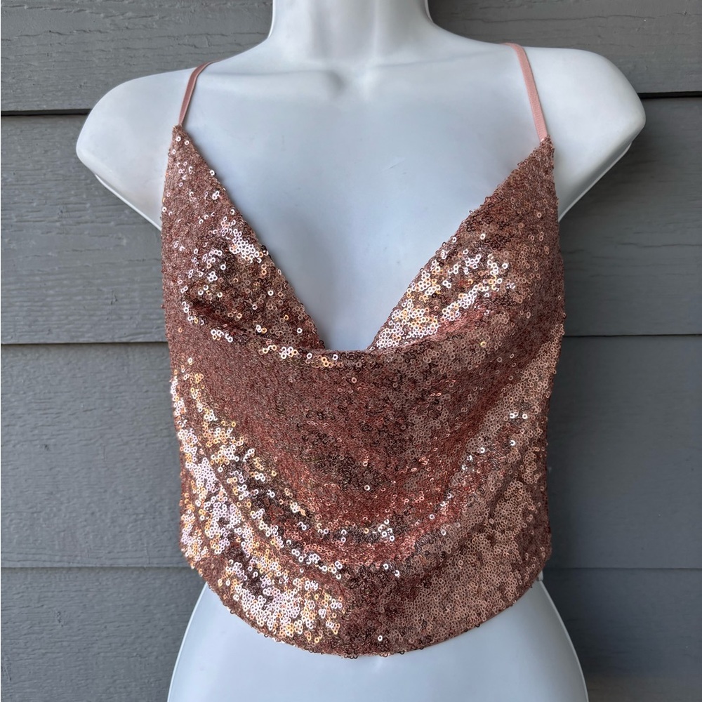 Hera Collection Sparkling Pink Sequin Cami